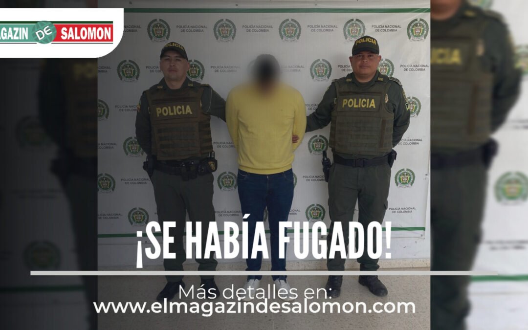 Capturado en Fusagasugá, por fugarse