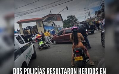 DOS POLICÍAS RESULTARON HERIDOS EN ACCIDENTE DE TRÁNSITO EN FUSAGASUGÁ
