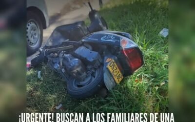 URGENTE! BUSCAN A LOS FAMILIARES DE UNA MUJER QUE SUFRIÓ UN ACCIDENTE EN FUSAGASUGÁ