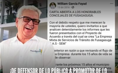 ¡DE DEFENSOR DE LO PÚBLICO A PROMOTOR DE LO PRIVADO! ¿QUÉ LE PASÓ A WILLIAM GARCÍA?